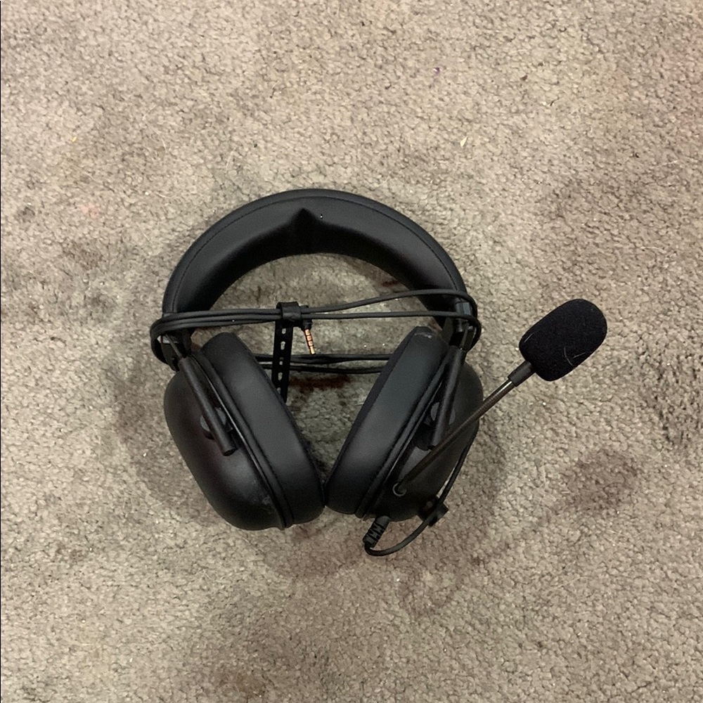 Black Over-Ear Headset with Microphone